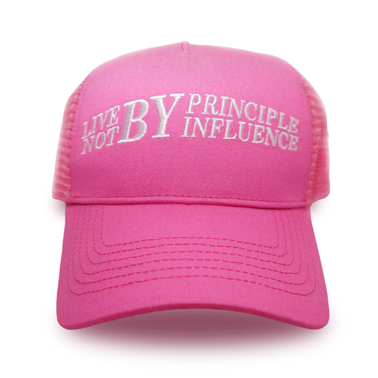 So Solid Mantra Embroidered Trucker Hat - Pink/ Rose Pink - SO SOLID UK